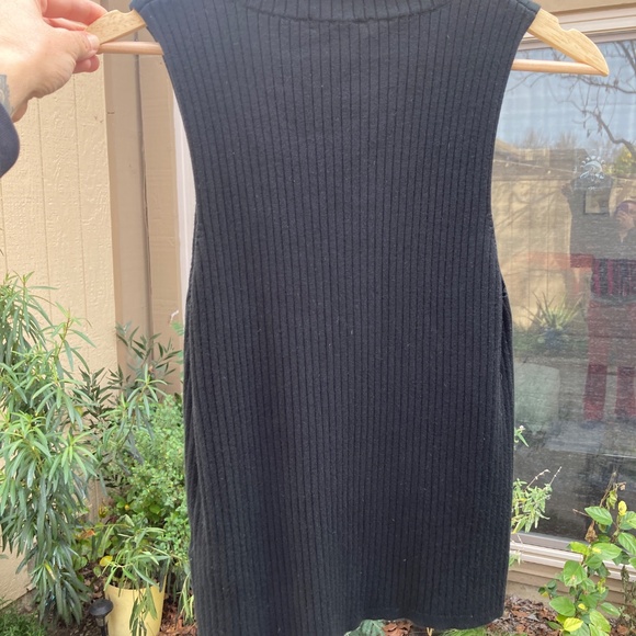 Black Ribbed sleeveless top Madewell Medium EUC - Picture 4 of 6
